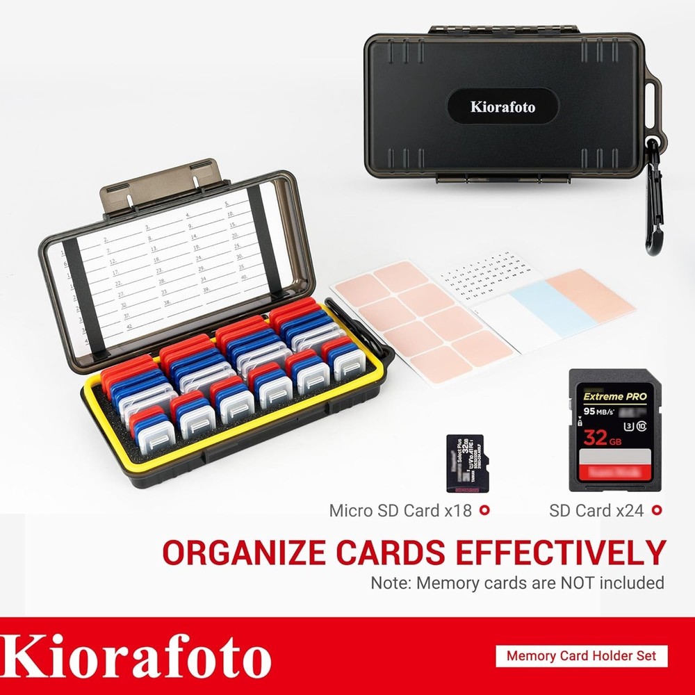 Memory Card Case for SD & MicroSD Cards - Water-Resistant