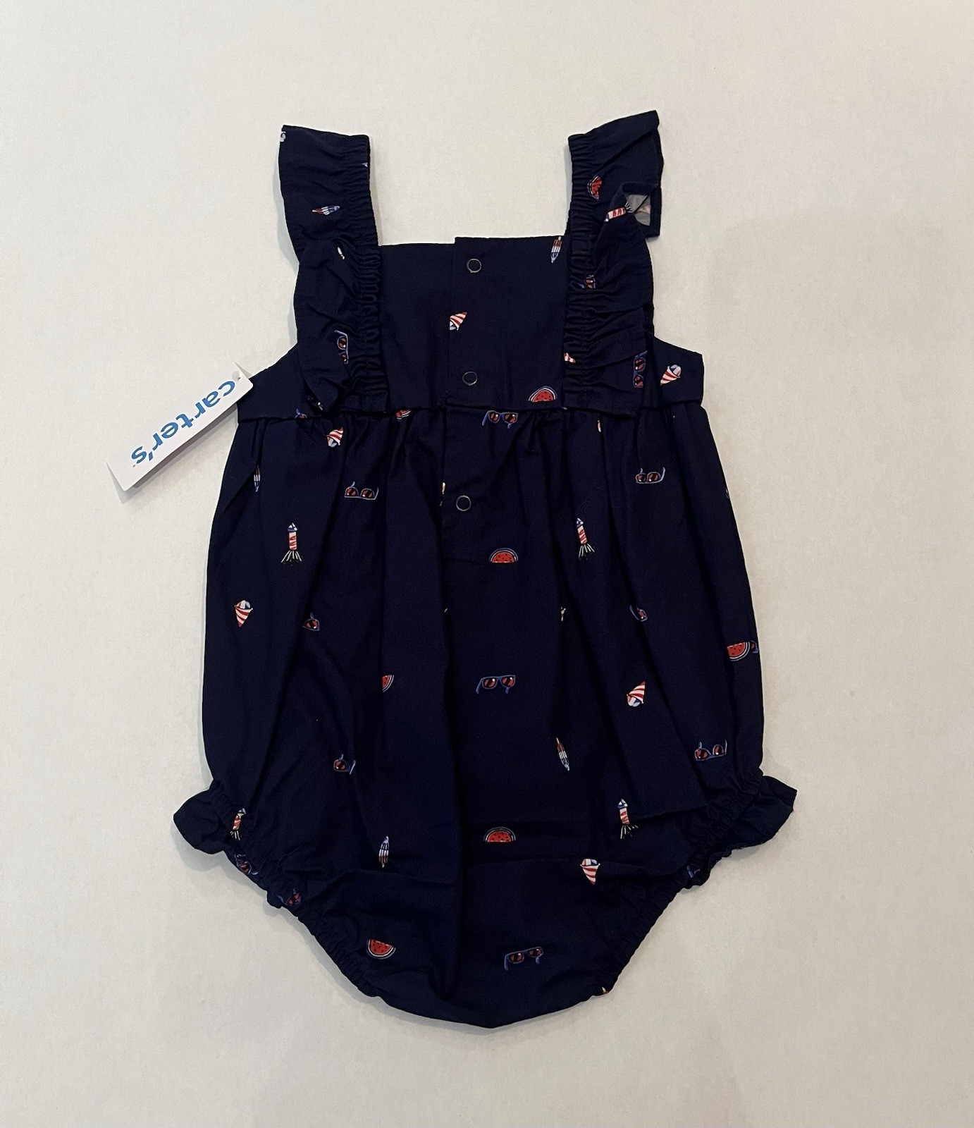 Carters Baby Girl Clothes 24 Months Romper Cute Summer Outfit 4th Of July New