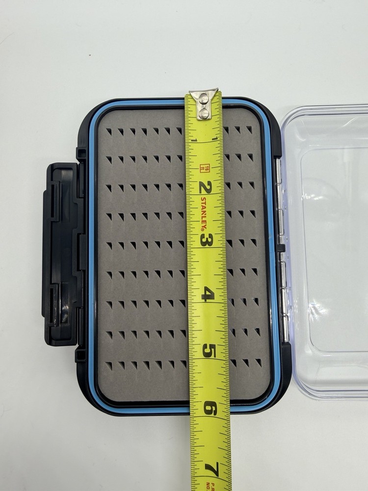 Waterproof Large Fly Box DoubleSided, Clear Lid, Easy Grip Foam