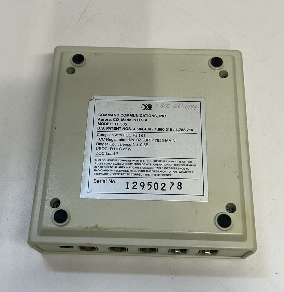 Vintage ASAP TF 505 Automatic Switching and Processing Command Communications