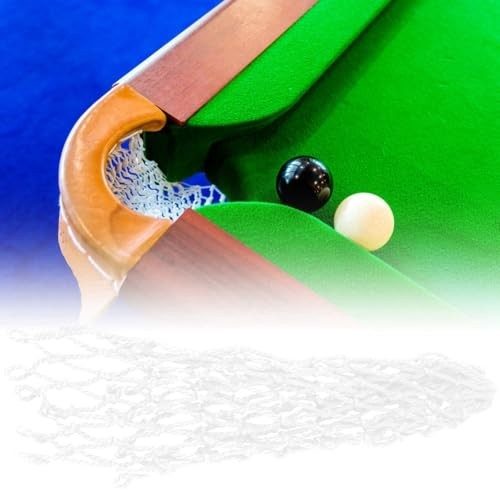 6PCS Billiards Table Net Pocket Set – 32cm Cotton Thread Replacement Mesh white