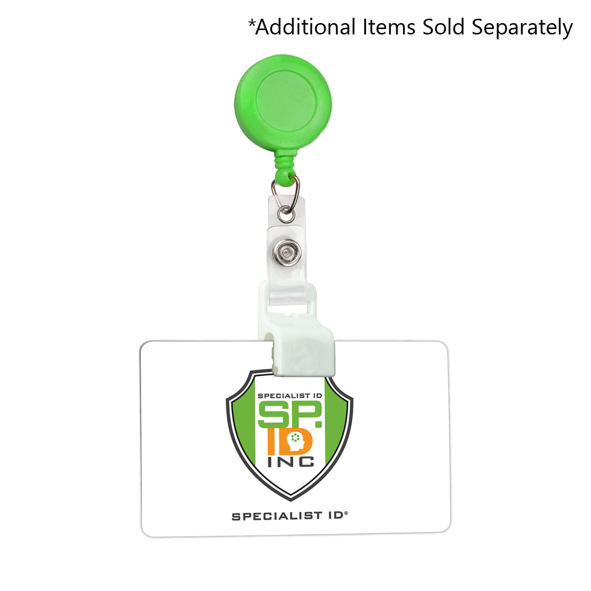 White Gripper Card Holder Clamp - Secure Grip for Standard Thickness ID Badge