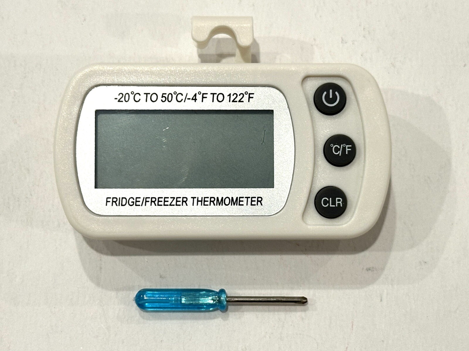 New 2-PACK Digital Refrigerator Freezer Thermometer Monitor Large LCD White