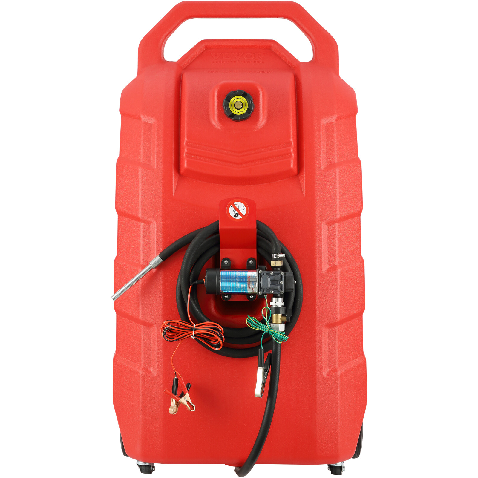 VEVOR Fuel Caddy 32 Gallon Portable Diesel Tank On-Wheels Automatic 12V DC Pump