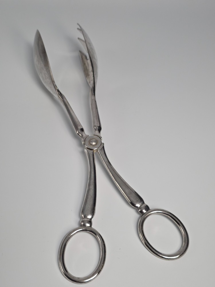 Serving Tongs Buffet/Salad Silver Platted EP Zing Kings Pattern 10.5 inch