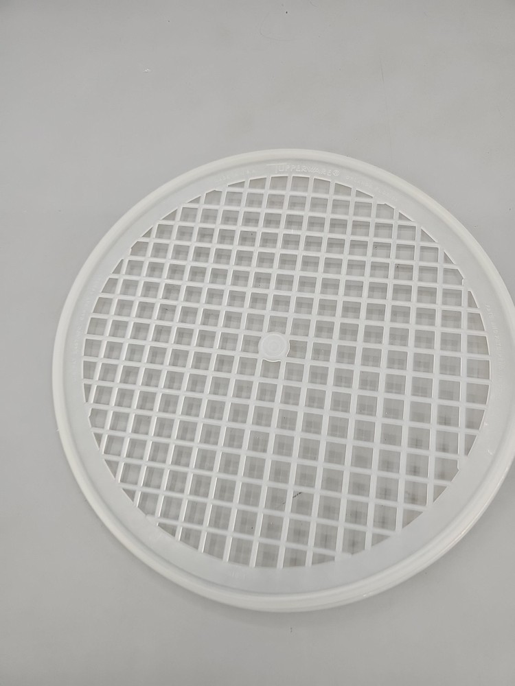 Tupperware Strainer Colander Flow Thru Lid 9 inch Clear #516-1 -EUC