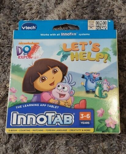 VTech Dora the Explorer InnoTab Learning App Tablet Game Let's Help! NEW in Box!