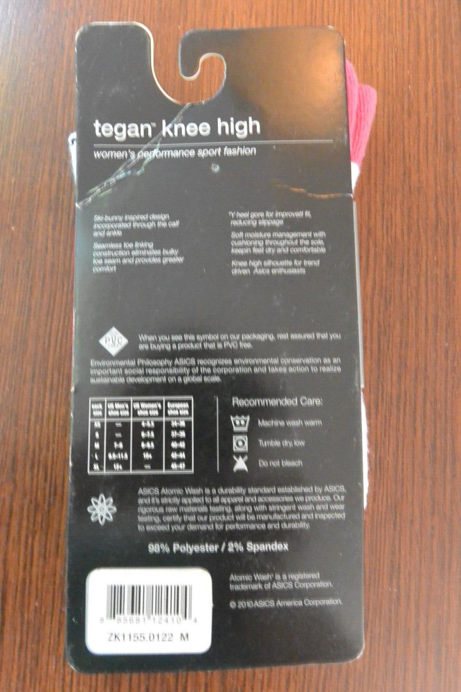 NEW Asics Tegan knee high performance socks MED
