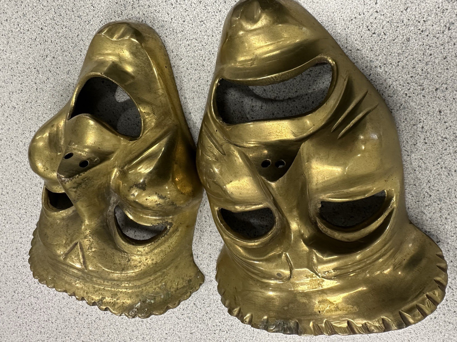 Brass Made In India Comedy & Tragedy Wall Decor.