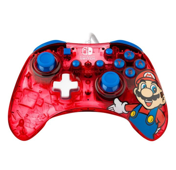 Nintendo Switch Rock Candy Wired Gaming Controller - Super Mario w/ Detach Cable