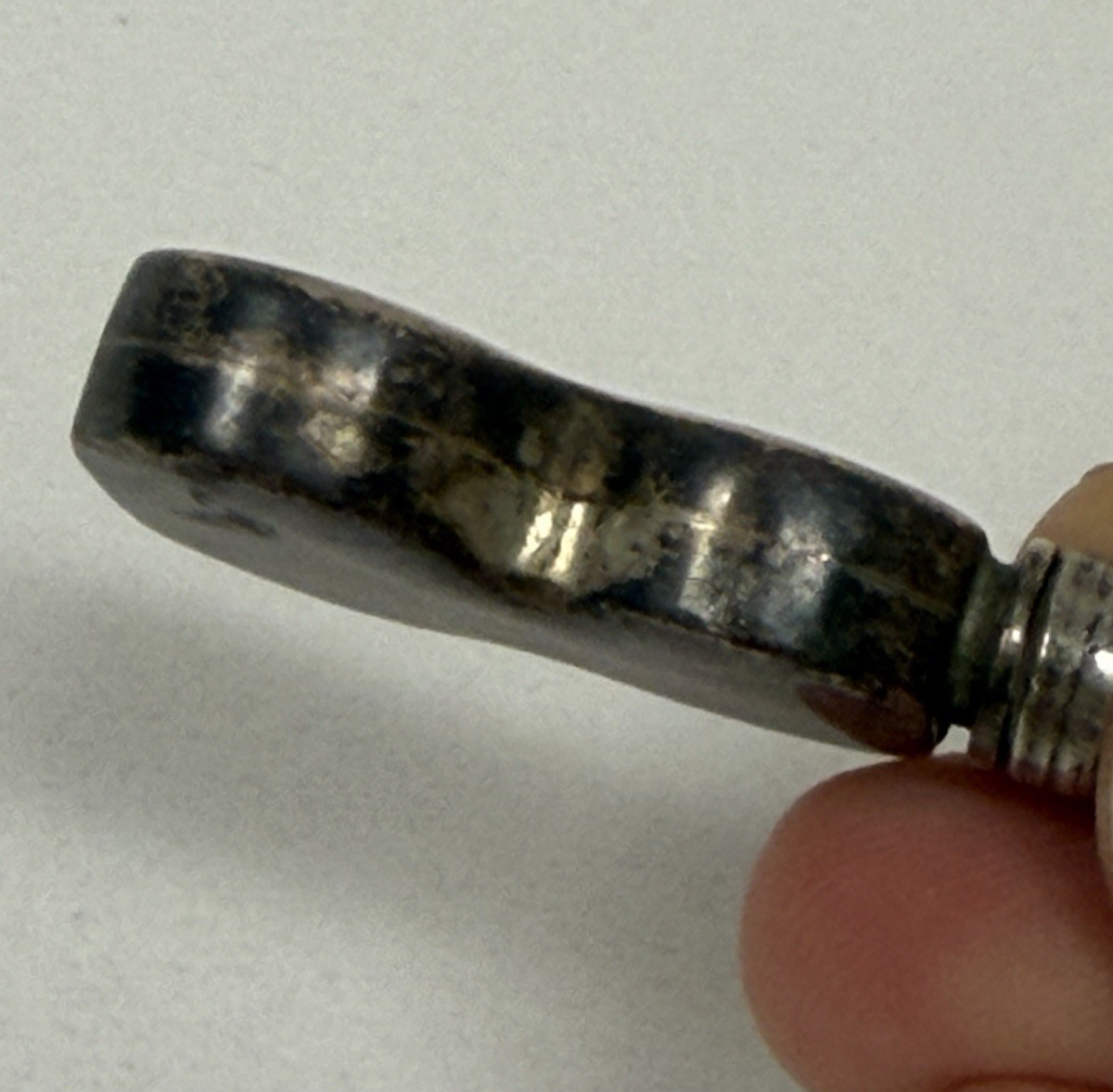 Vintage Sterling Silver 925 Mexican Snuff Perfume Bottle Amber Stone