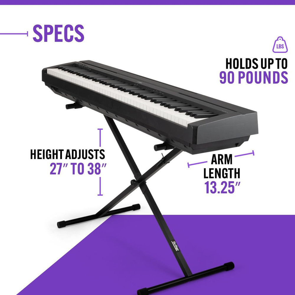 KS7190 Classic Single-X Keyboard Stand , Black