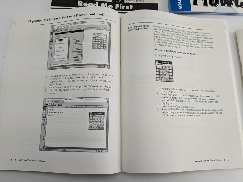 MicroGrafx ABC FlowCharter 2.0 Software 3.5 Disk For PC Windows BIG BOX VTG
