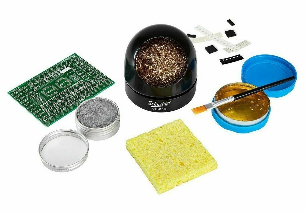 Schneider Soldering Accessory Kit: Paste/Tinner/Brush/Cleaner/Sponge/+ ~ #58008