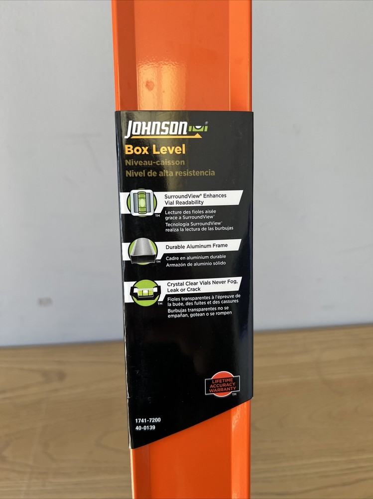 JOHNSON 1741-7200 Box Level 72-Inch (2 PACK)