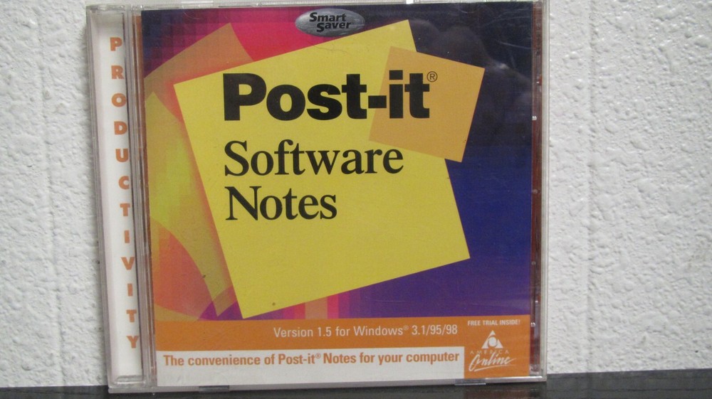 Post-it Software Notes Version 1.5 For Windows 3.1/95/98, (PC, 1999)