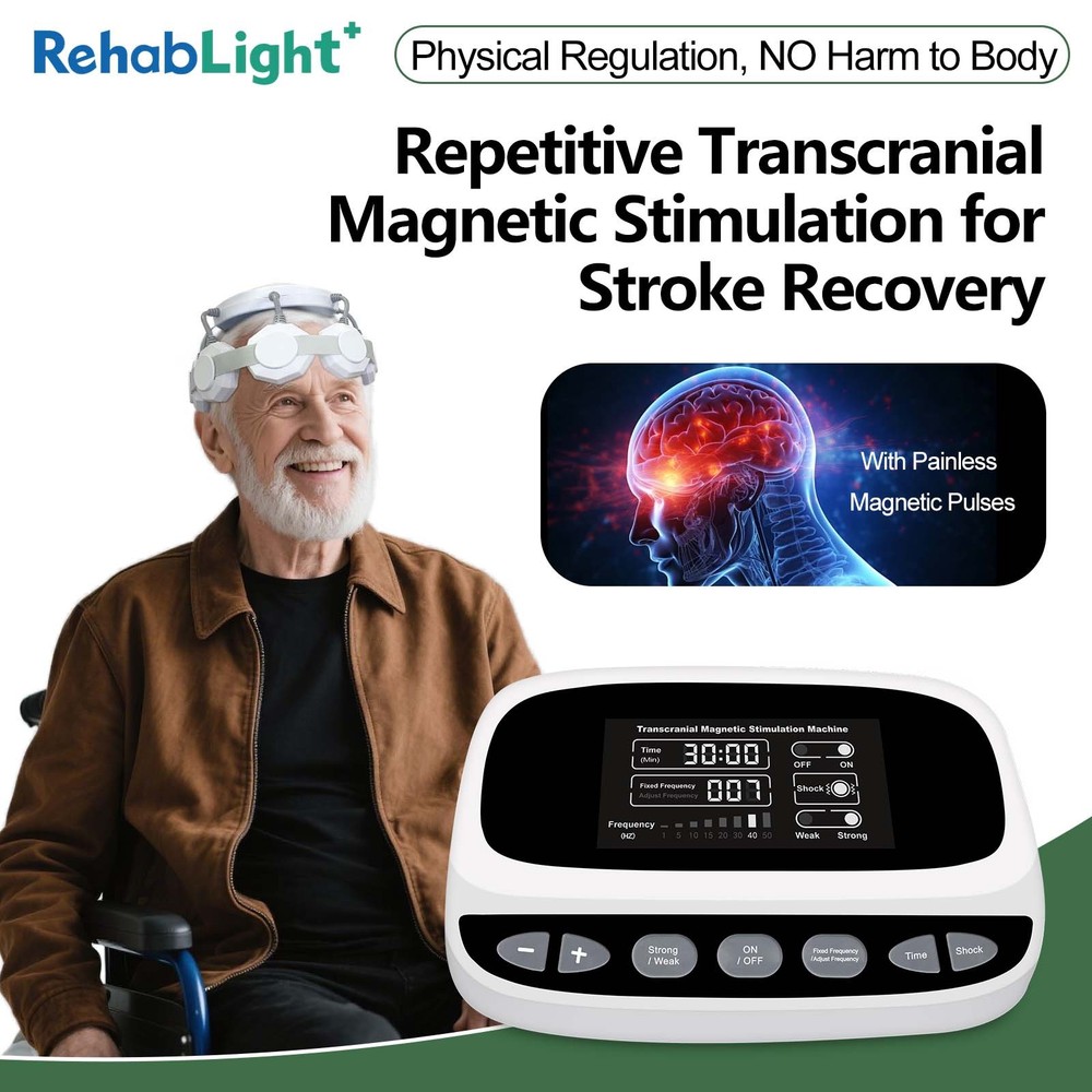 TMS Brain Stimulation Device with 50Hz Peak Frequency for Bipolar Panic Support
