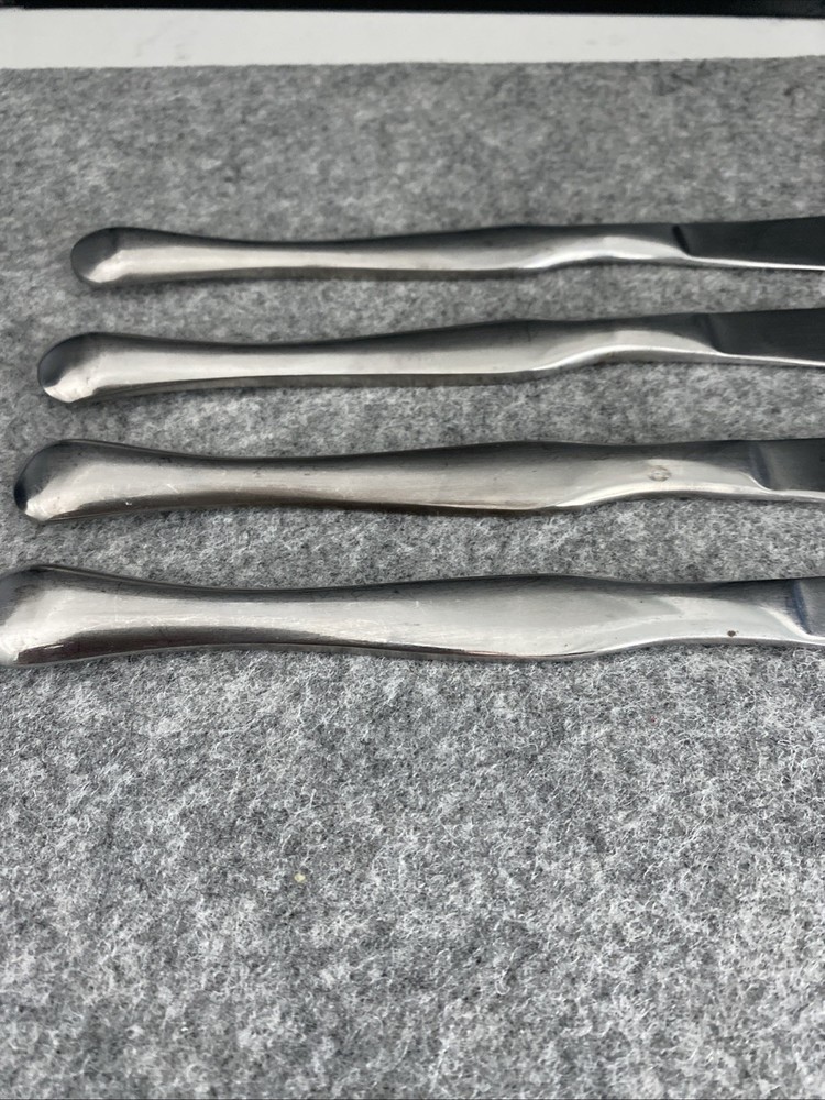 4 Retroneu 18/10 Stainless SILHOUETTE Flatware Modern Solid Knives