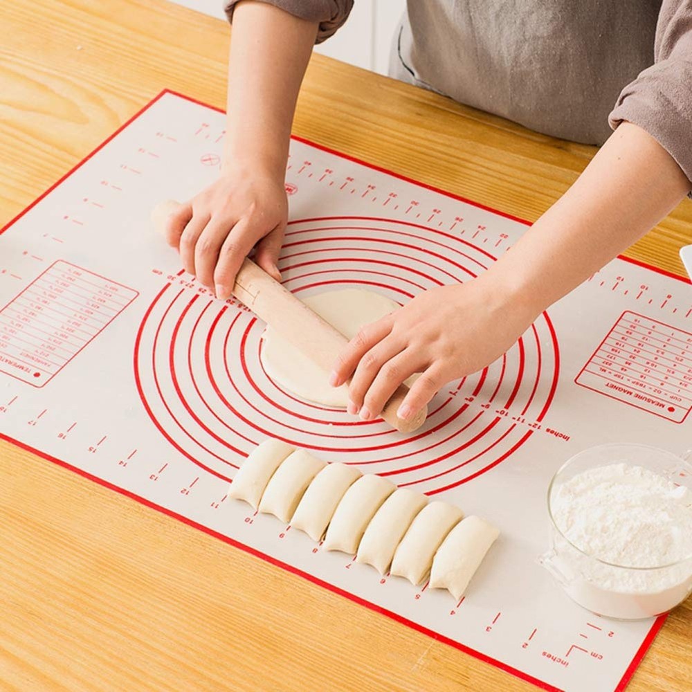 Extra Large Silicone Pastry Mat Extra Thick Non Stick Baking Mat with Measure...