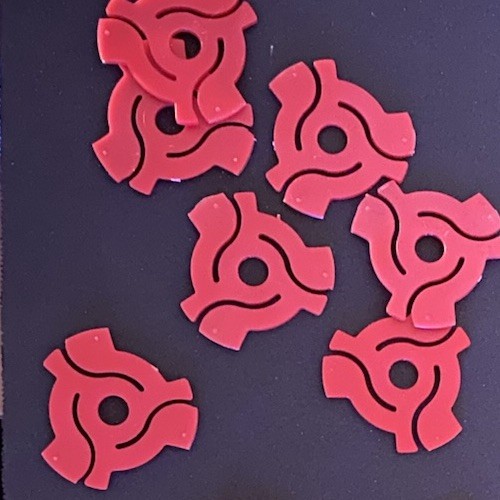 Red 45 RPM Record Adapter insert