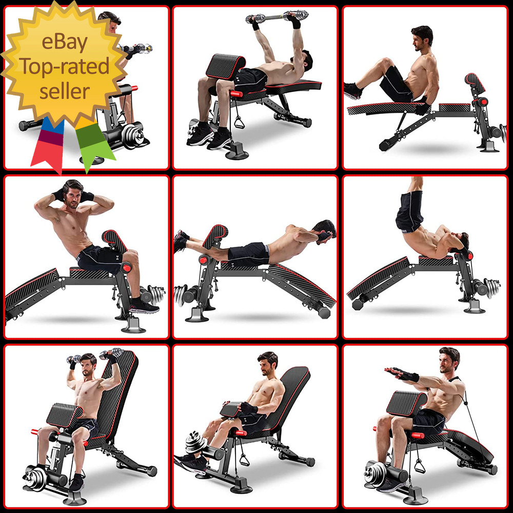 Adjustable Weight Bench Utility Workout Benches for Exercise Free Installation