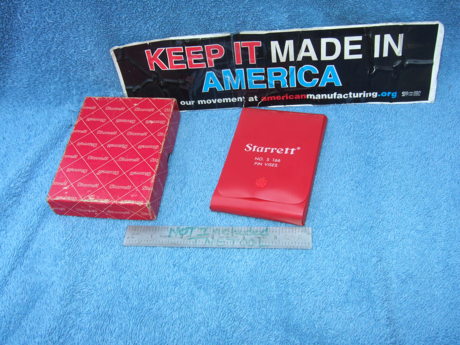 Starrett No S166 Pin Vise Set Vintage USA Octagonal Handle MACHINIST TOOLMAKER 2