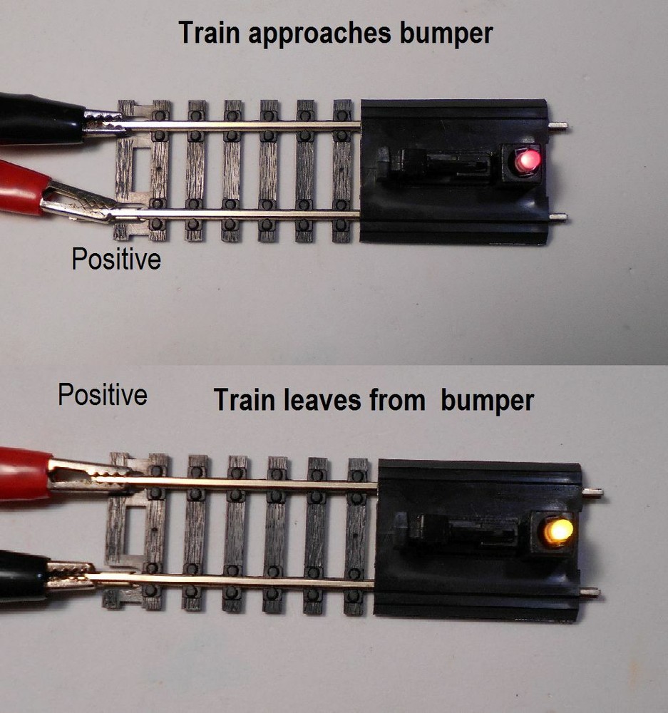 Atlas HO Scale Bumper code 100 N/S #843 modified with 2 way LED light added