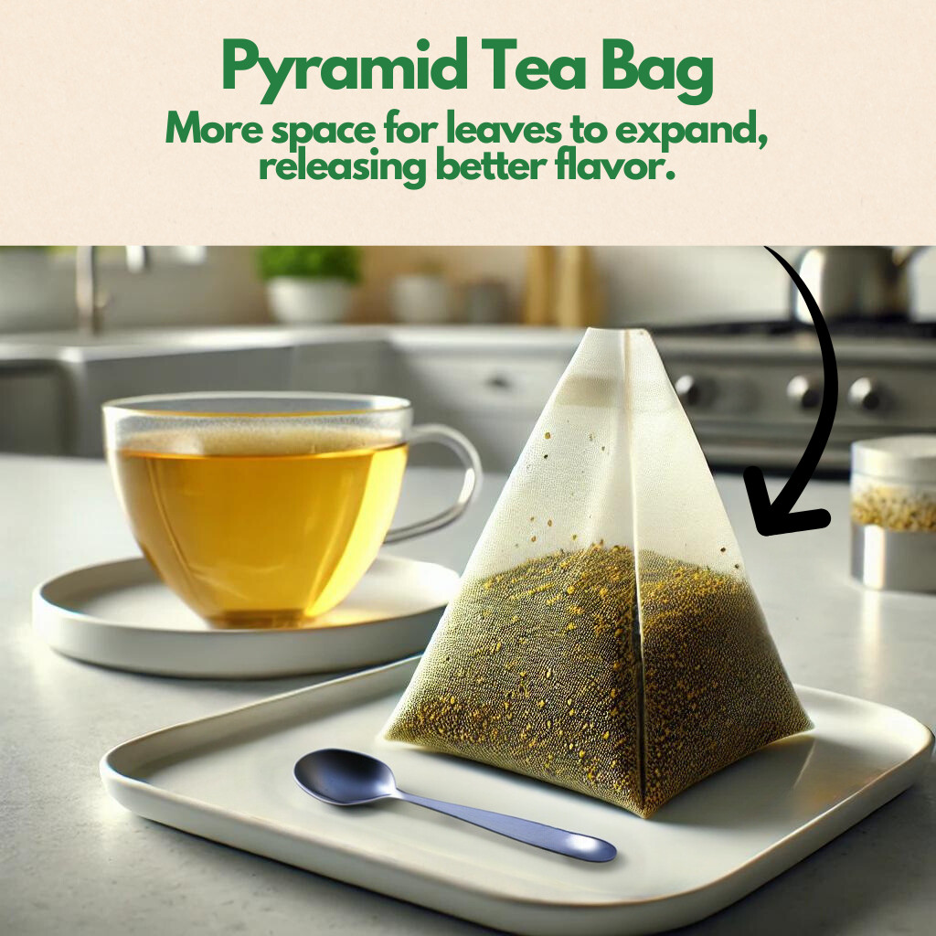 Organic Mullein Leaf Tea Bags - 100 Count (Plant-Based Pyramid Tea Bags)