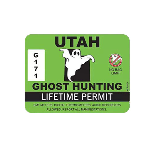 Utah Ghost Hunting Permit Sticker