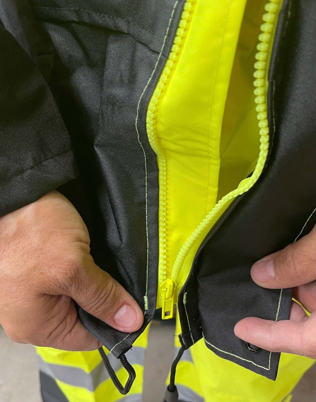 Yellow Safety Rain-suit, Rain Jacket With Hoodie and Rain Pants