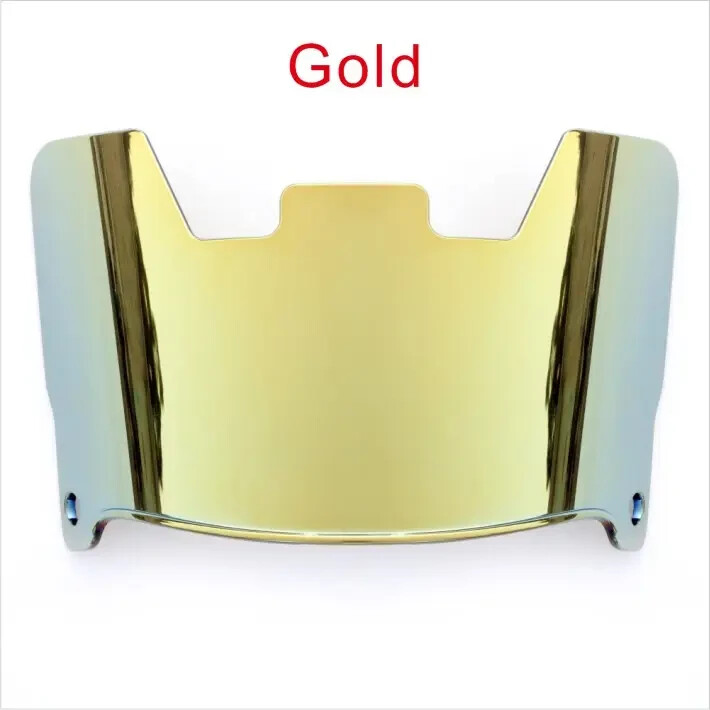 GOLD Full Size Football Helmet Visor, Eye Shield With Quick Clips