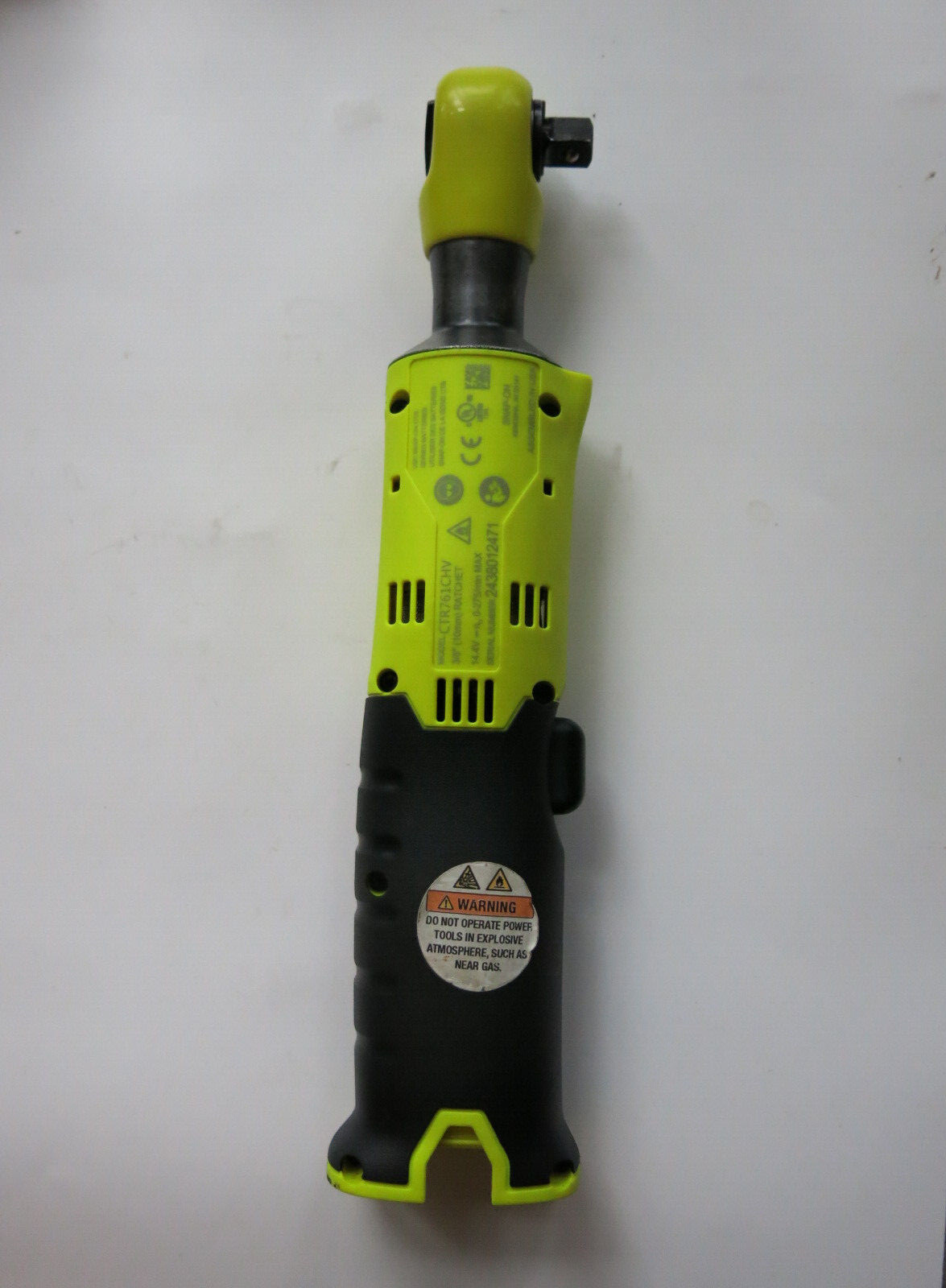 Snap-On CTR761 Hi-Viz 3/8" Drive 14.4v Micro Lithium Cordless Ratchet Green Nice