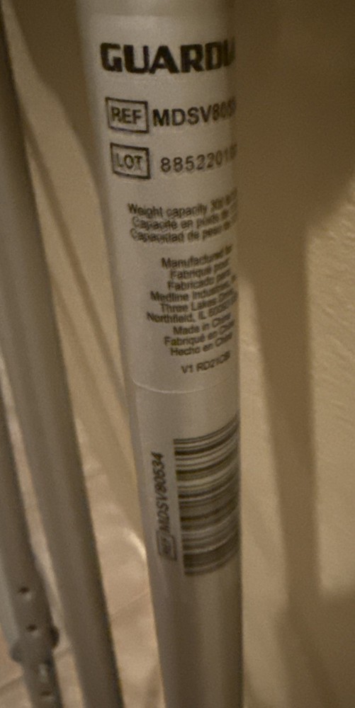 Adjustable Aluminum Crutches - Lightweight, Comfortable Handles