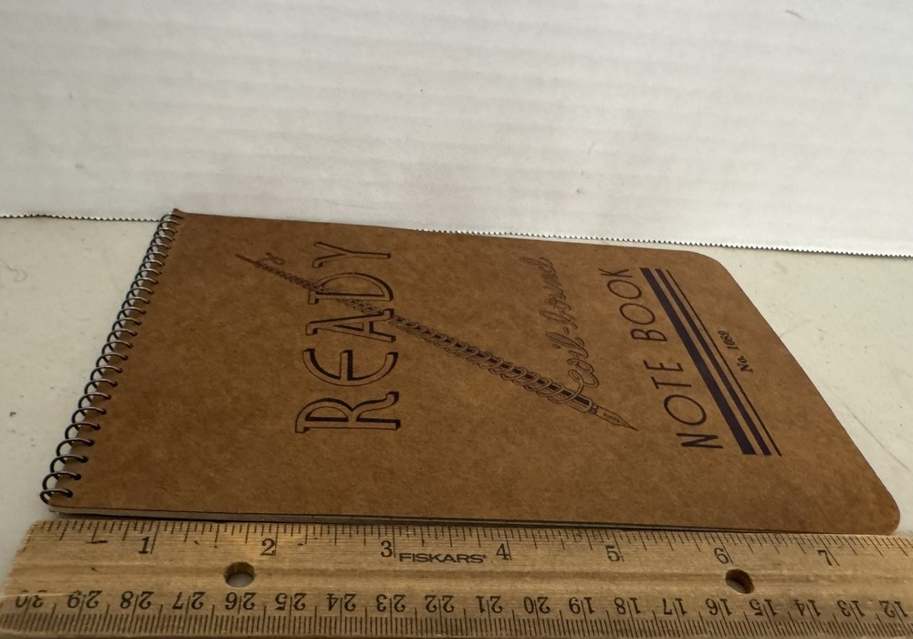 Vintage Ready Note Pad Coil Bound Notebook No. 1089