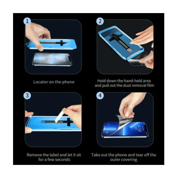 Waterfall Screen Protector for iPhone 16 15 14 13 12 Pro Max Plus, Full Screen