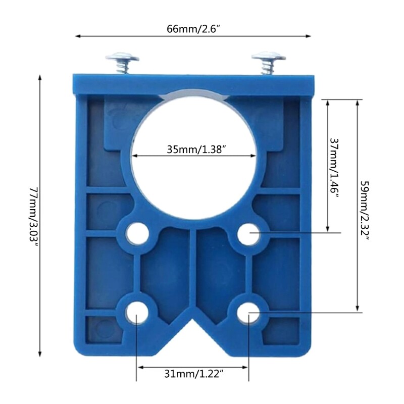8 Pcs Pots Hinge Template Set 35mm Hinge Drilling Template Hinge Drills Locator