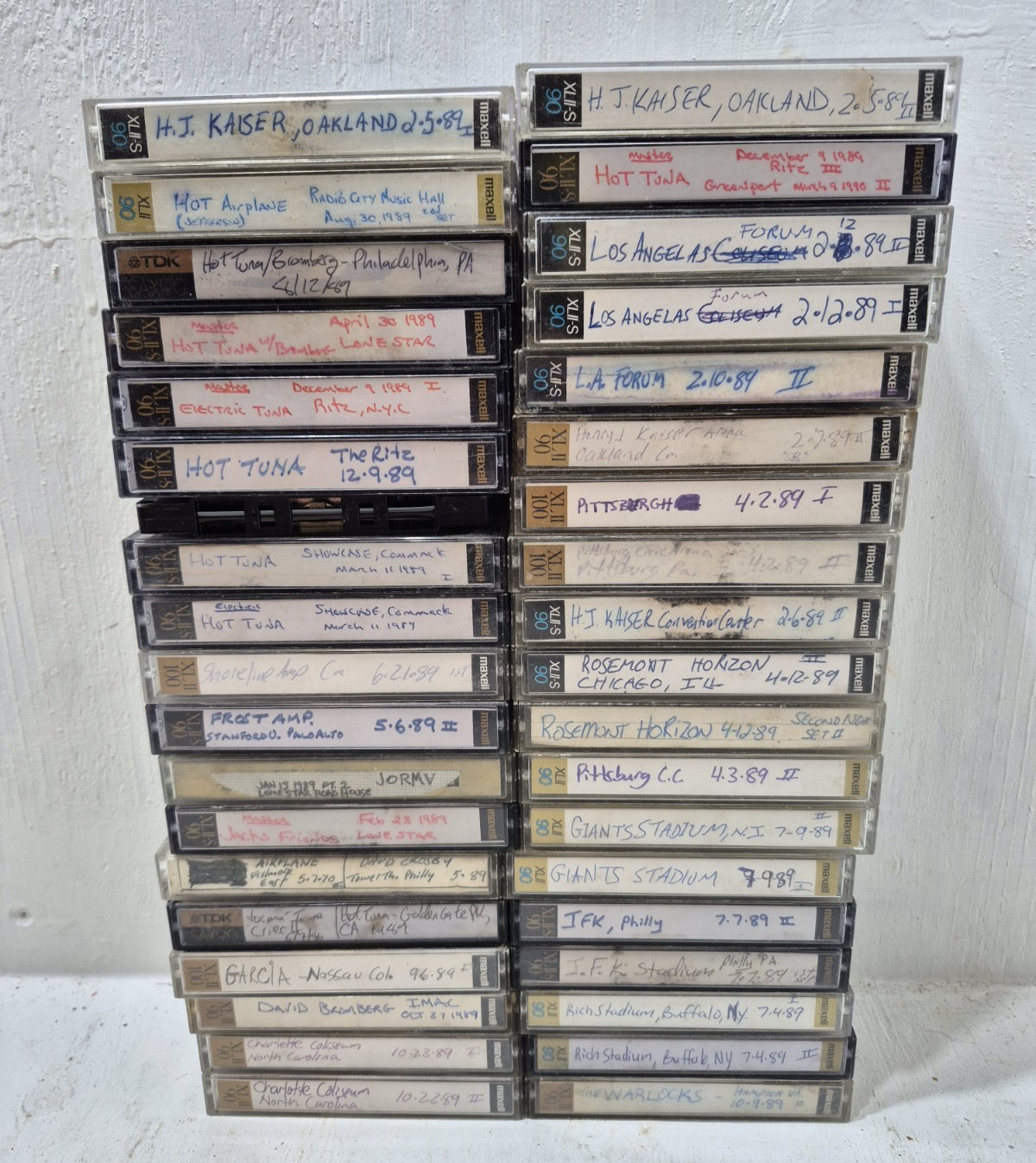 Lot Vintage The Grateful Dead & Others Cassette Tapes 1989 80s Concert Live