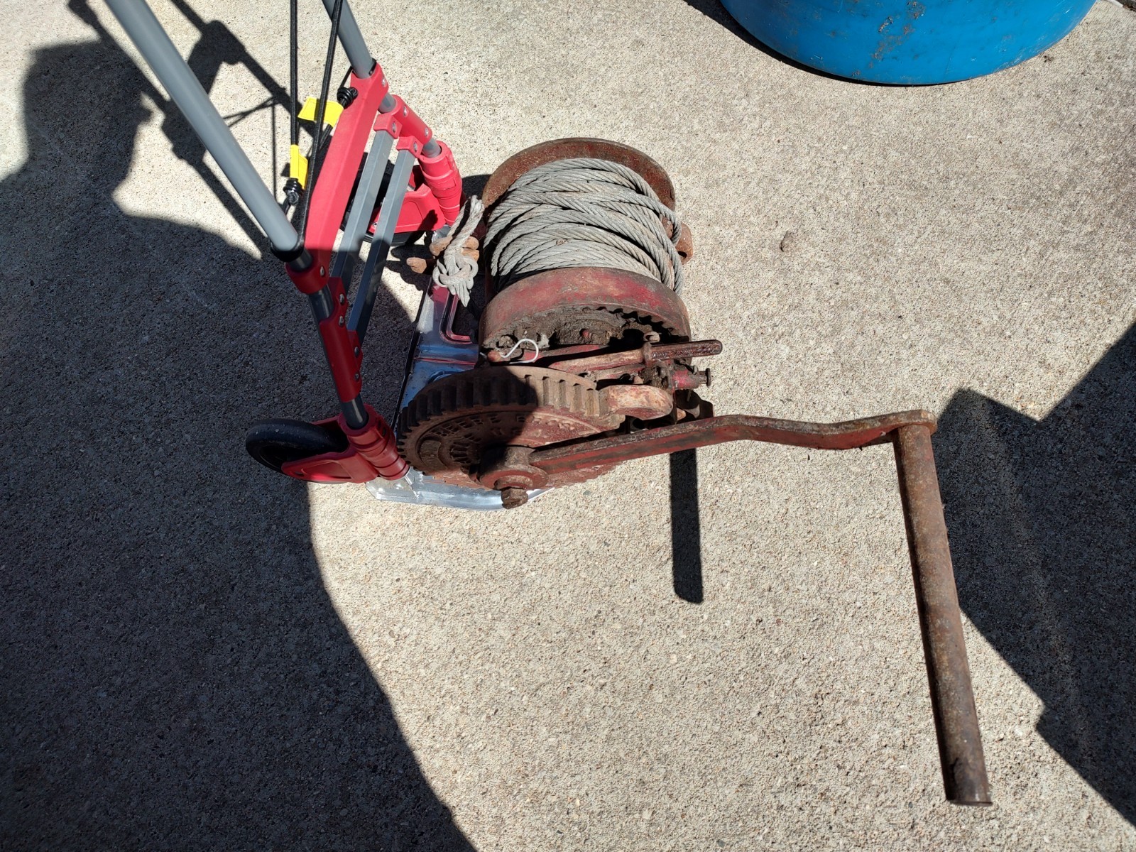 Beebe Bros. All Steel 23 Industrial Hand Winch Manual Crank USA