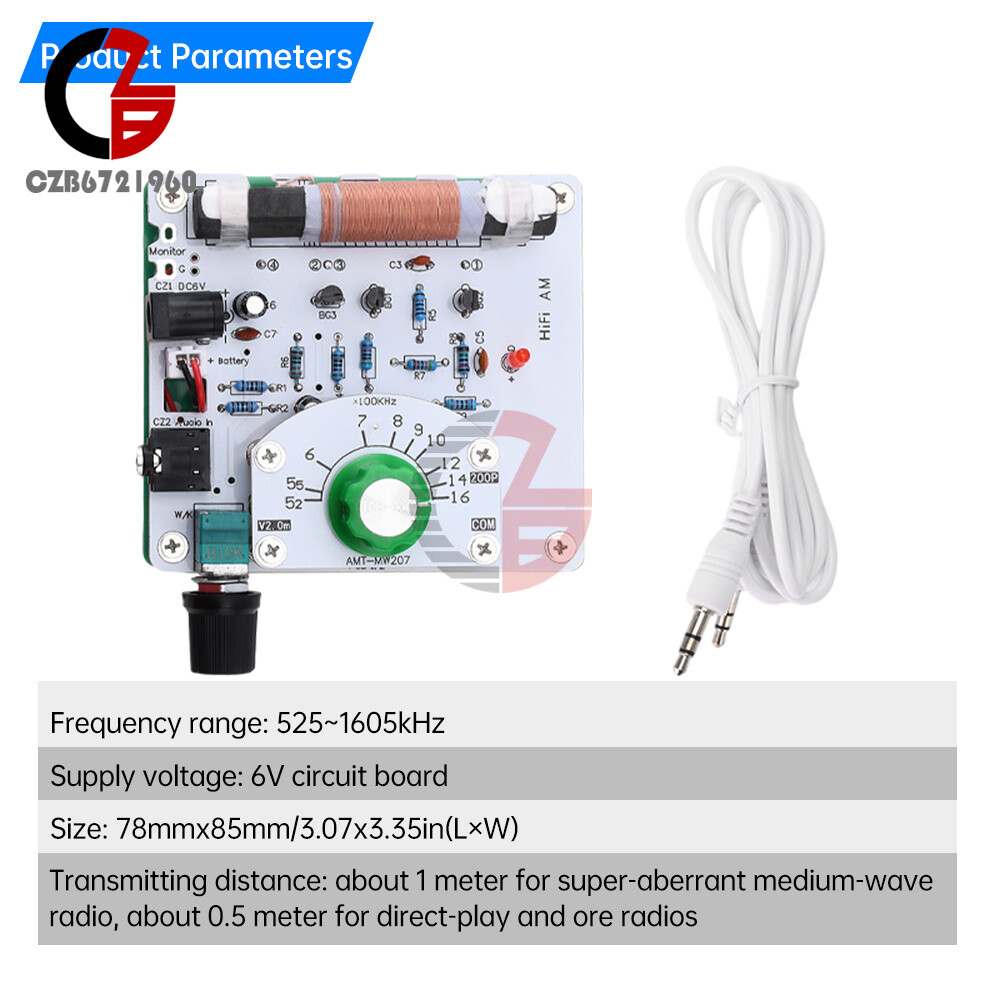 525~1605kHz Medium Wave AM Radio Transmitter DIY Circuit Board Radio Module 6V