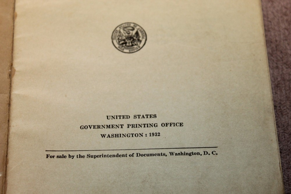 Original Pre WW2 U.S. War Dept "Basic Weapons" "MG Company", Named & 1932 dated