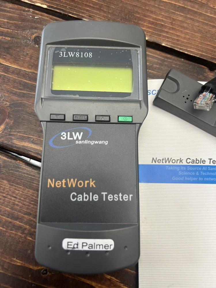 3LW8108 NETWORK CABLE TESTER See Photos Comes With Cable Needs Batteries