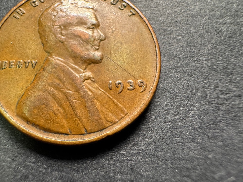 1939P Lincoln Wheat Penny LIB Error Coin