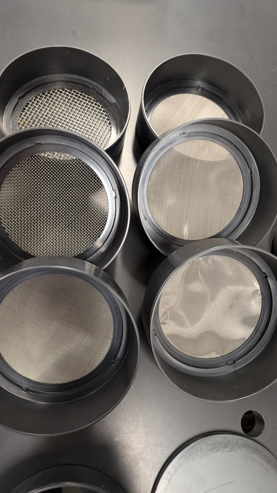 Stackable Plastic Sieve Kit 6 screens Classifying #5 #10 #35 #60 #120 #230