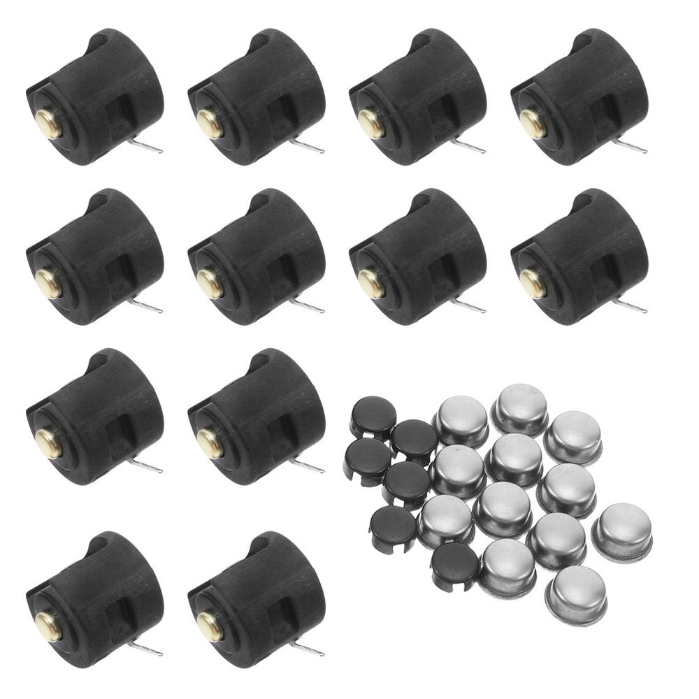 12 Sets Mini Flashlight Button End Cap Parts Cover for Boot Push Switch