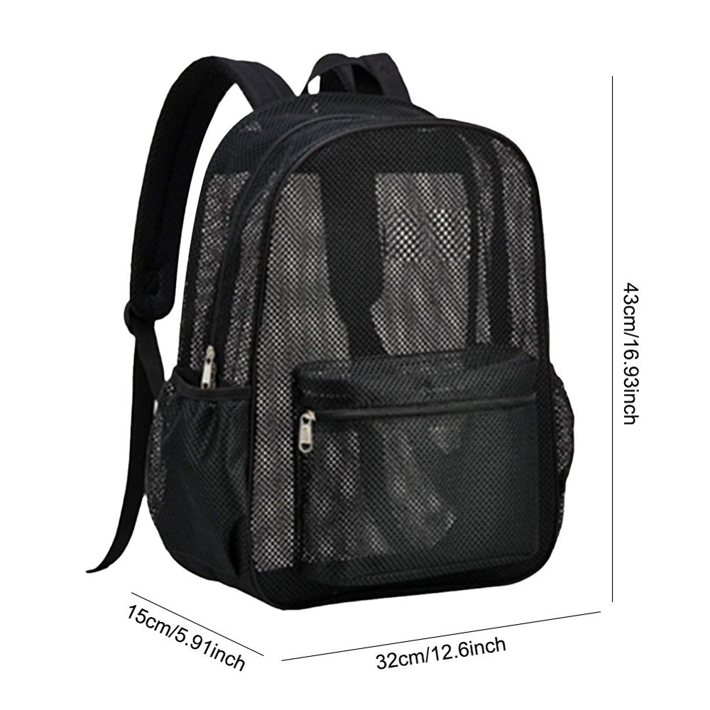 Mesh Backpack See Through Backpack College Backpack Diving Backpack