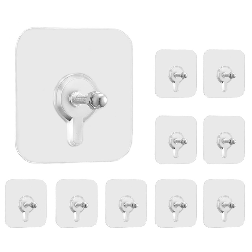 Adhesive Wall Hooks Adhesive Hooks Sticky 10PCS