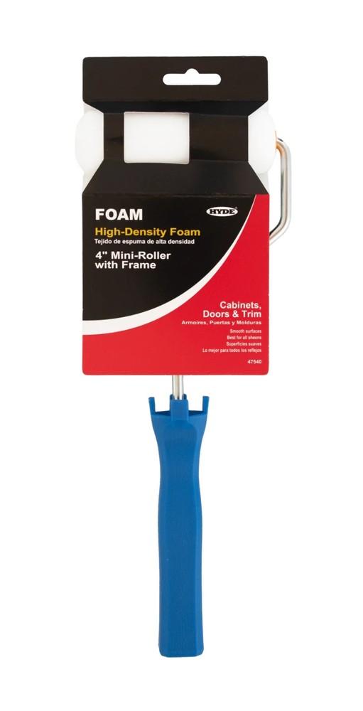 Hyde Tools: 4" High Density Foam Mini Roller with Frame