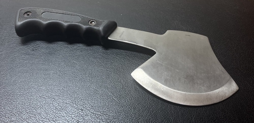 Stainless Steel Rubberized Handle Hatchet Good Condition