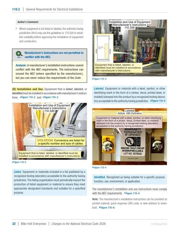2026 Mike Holt's Changes to the National Electrical Code Textbook