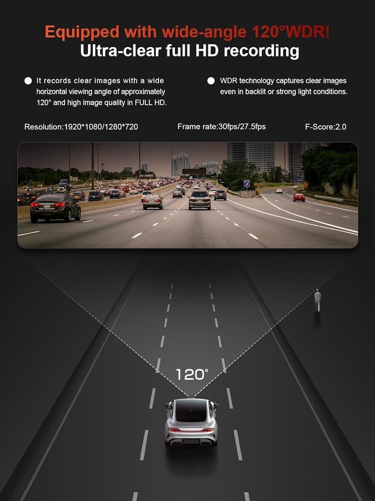 P1 Dash Cam - Loop Recording, Easy App Control, Full HD Safety Solution